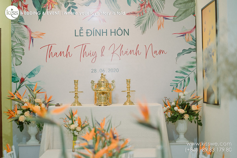 trang trí bàn thờ lễ đính hôn