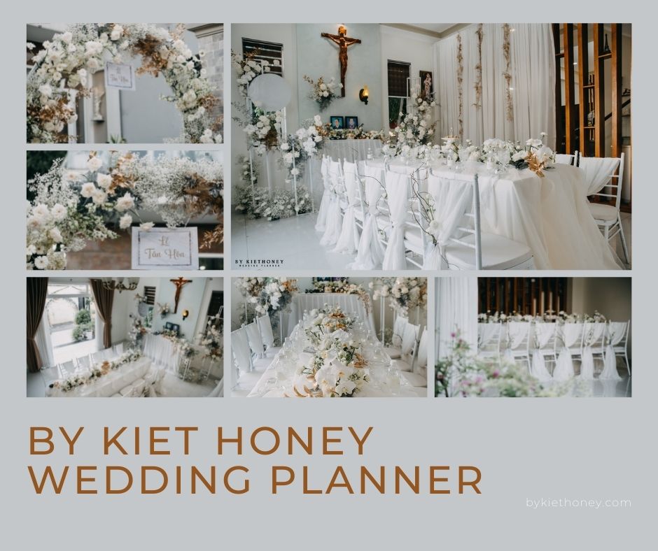 trang trí đám hỏi tại nhà bởi By Kiet Honey Wedding Planner