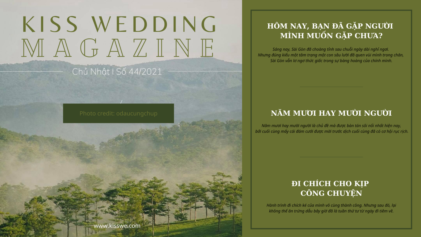 tuần san kiss wedding magazine