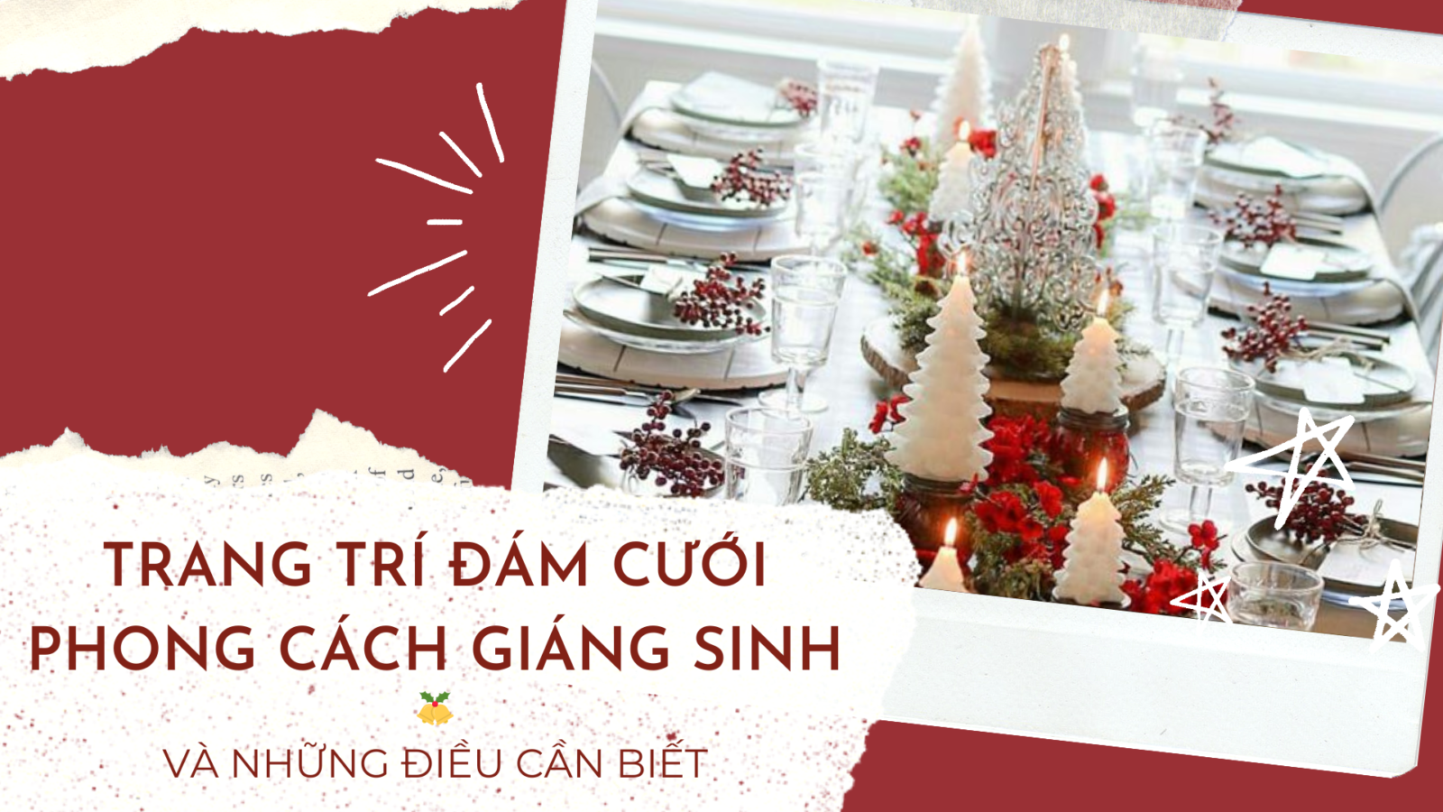 đám cưới phong cách giáng sinh