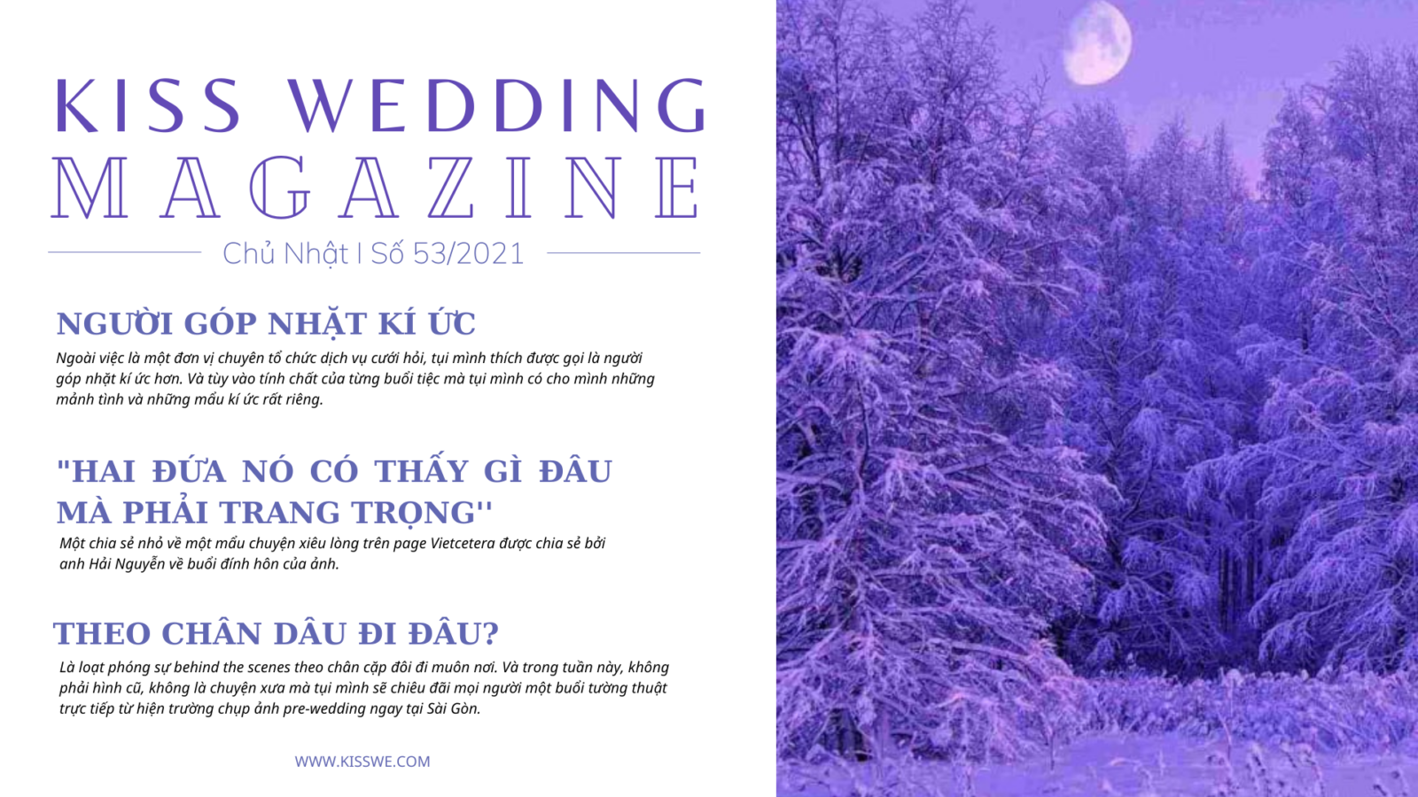 tuần san kiss wedding magazine